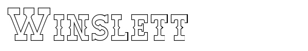 Winslett font preview
